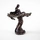 Brass female figurine in Art Deco style with floral motifs, European decorative art