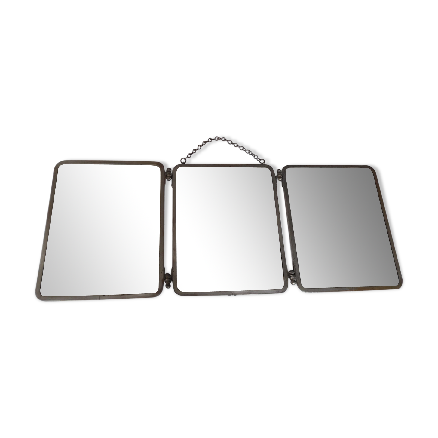 Miroir de barbier tryptique 21x27cm