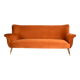 Vintage Three-seater velvet Sofa, Germany 1960s, rusty, restored