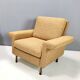 High-Quality Vintage Goldenrod Fabric Armchair, Italy