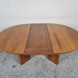 Elm dining table by Luigi Gorgoni, 80s