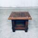 Wabi Sabi Style Oak Side Table, France, 1930s