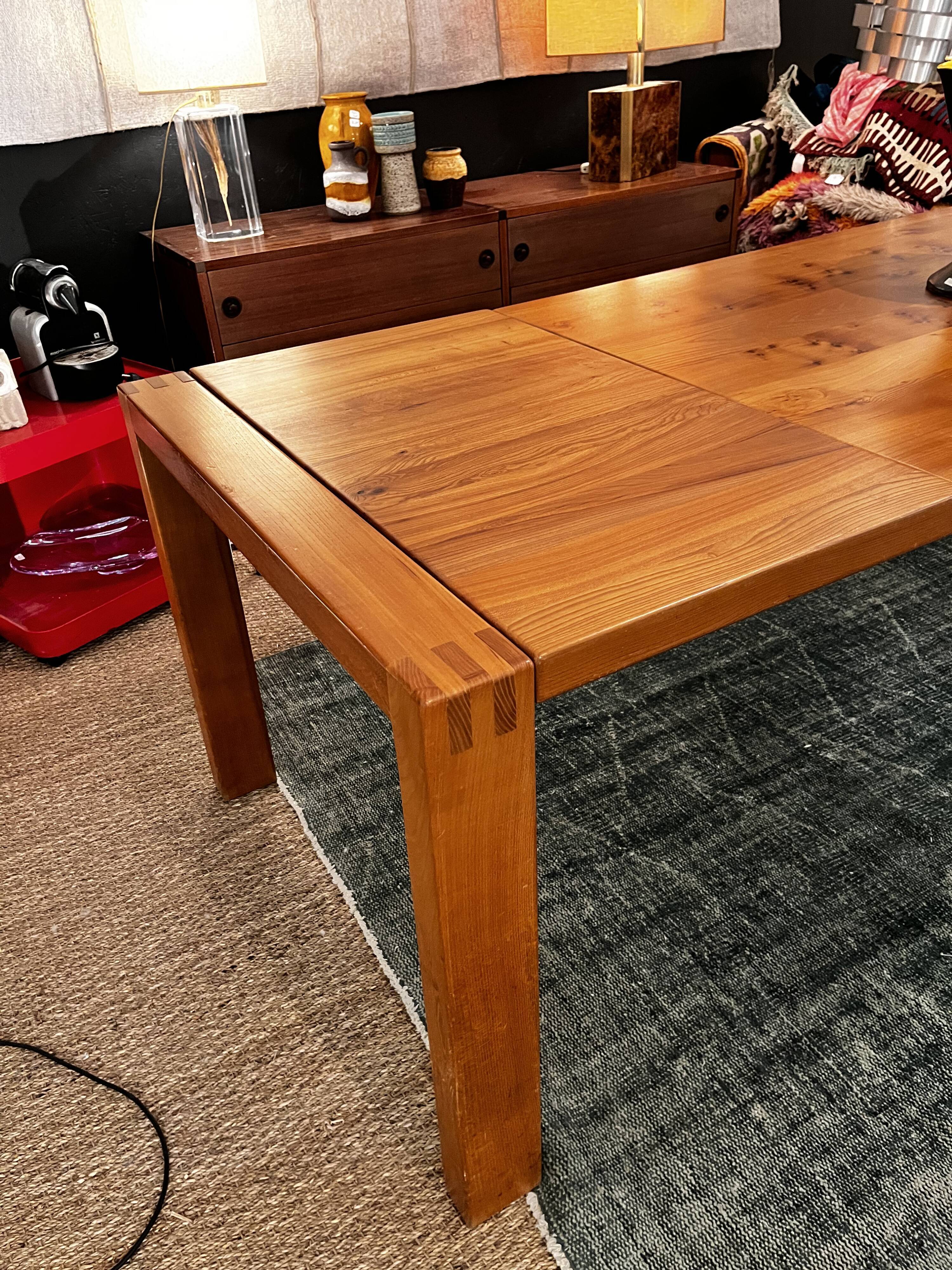 Solid elm dining table