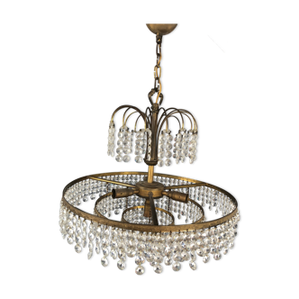 Suspension métal golden and crystal