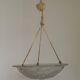 French Art Deco Ceiling Light ROS Degue Frosted Molded Glass Plafonnier