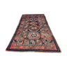 Old Turkish Kazak Rug 226x135 cm vintage tribal carpet, Red and Blue Large