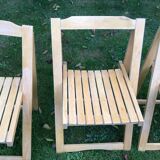 Series of 4 folding chairs
