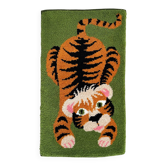 Tapis Rya scandinave tigre laine années 70