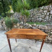 Louis XVI style mahogany flat desk from the late 19th century