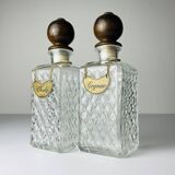 Tantalus Vintage Decanters for Cognac and Whisky, Italy, 1960s, set of 2