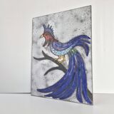 Vintage lava stone panel Frères Cloutier 1960