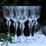 Set 6 vintage French glasses - Cristal d'Arques model Verneuil cira 1985