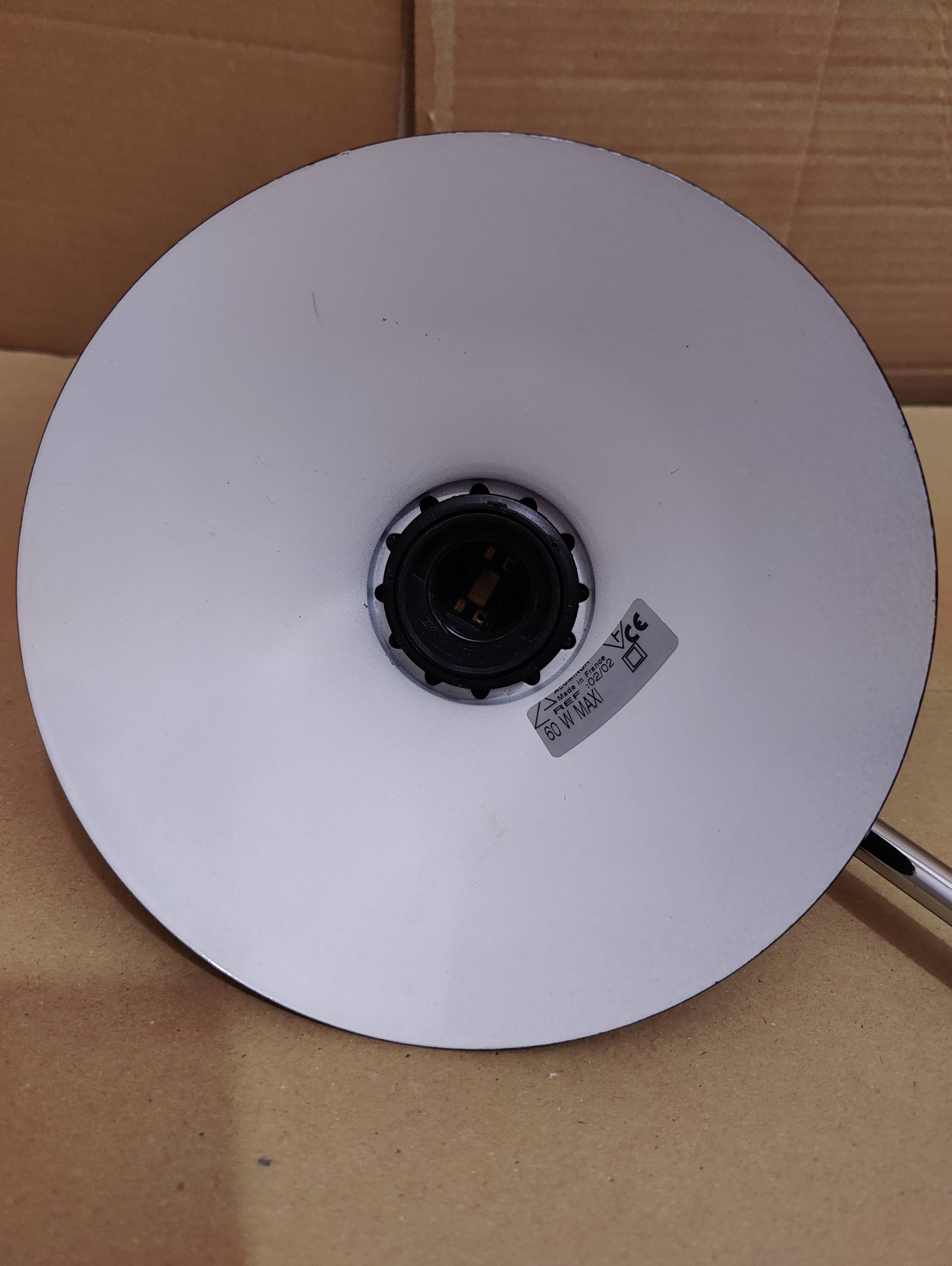 Black desk lamp Aluminor 1980s