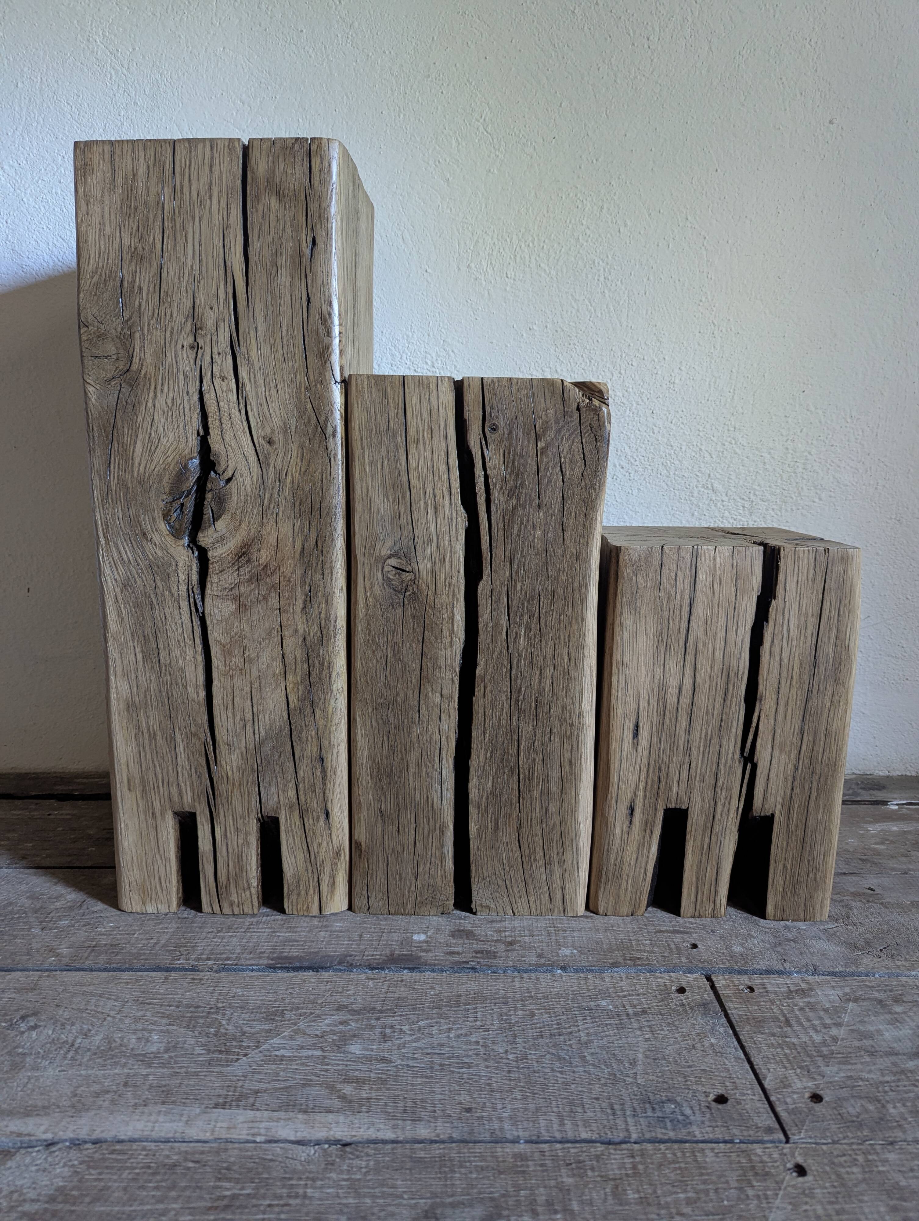 3 monoliths, ancient oak columns