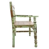 Bench in old patinated teak