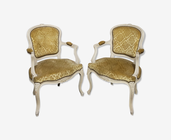 Paire de fauteuils cabriolet louis xv