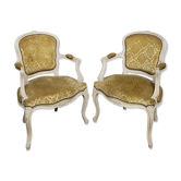 Paire de fauteuils cabriolet louis xv