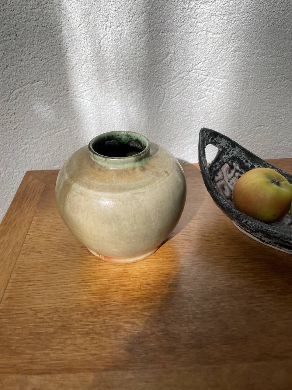 Small glazed ceramic vase