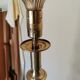 Vintage oriental-style brass lamppost