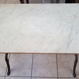 Bistro table with marble top
