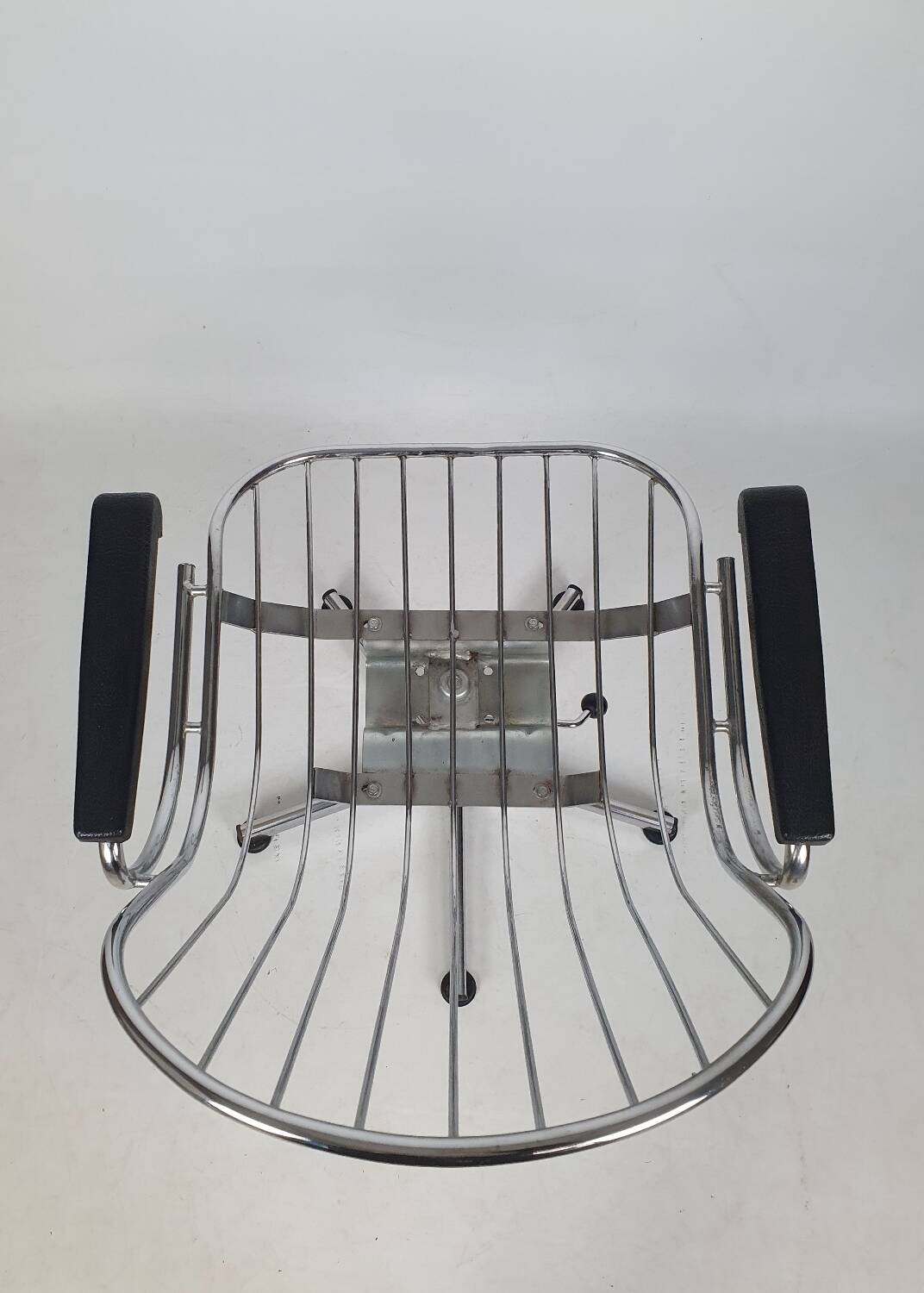 Vintage chrome swivel armchair