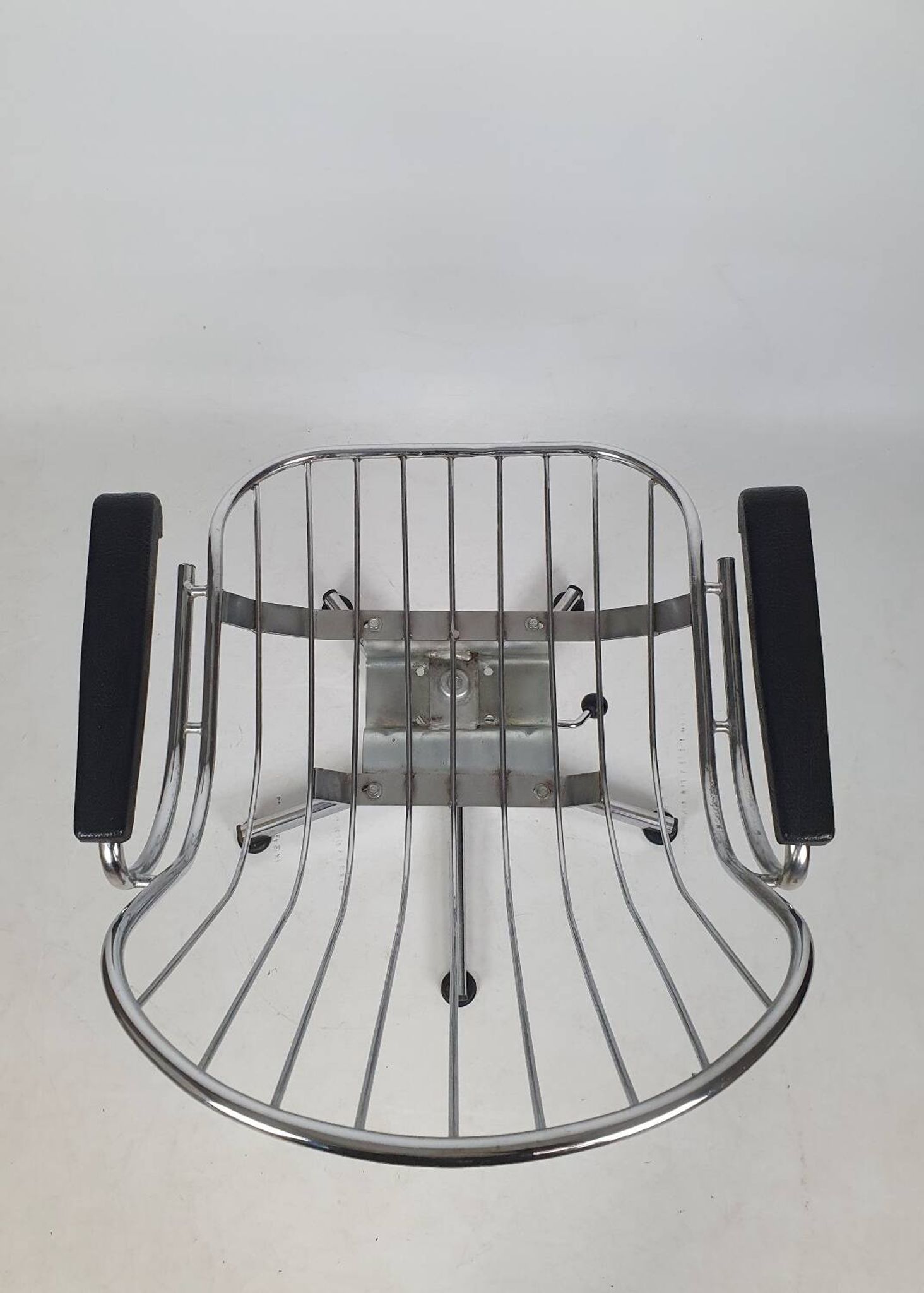 Vintage chrome swivel armchair