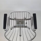 Vintage chrome swivel armchair