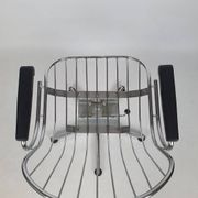 Vintage chrome swivel armchair