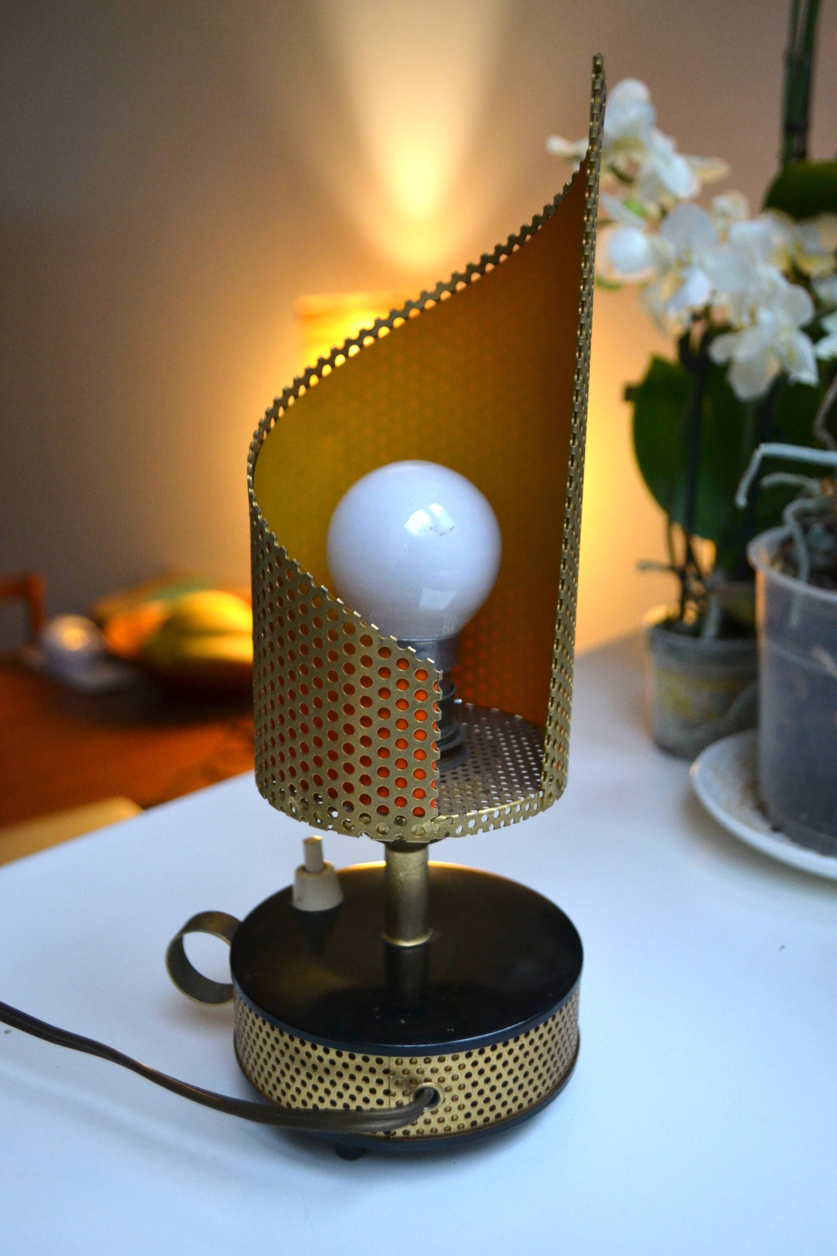 Perforated metal lamp TV atmosphere 50s