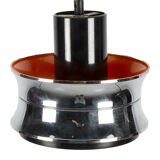Chrome and Orange Scandinavian Pendant Lamp