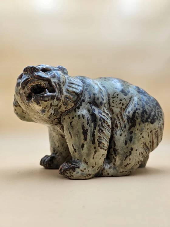 Royal Copenhagen glazed bear by Knud Kyhn 1950s rare