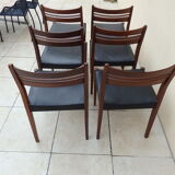 6 vintage Scandinavian teak chairs