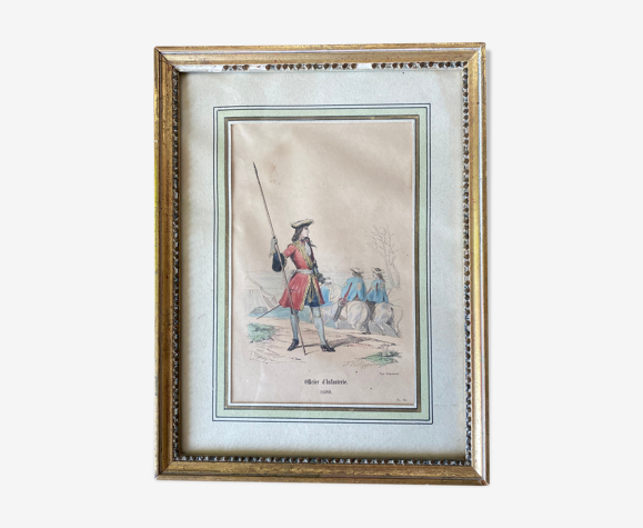 Lithographie officier d’infanterie 1680