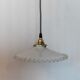 White opaline hanging with edge volante transparant