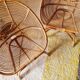 Pair of vintage basket chairs in rattan – Riviera style 1960