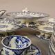 Service in faience of Gien Coat of arms crown and lions XIXth