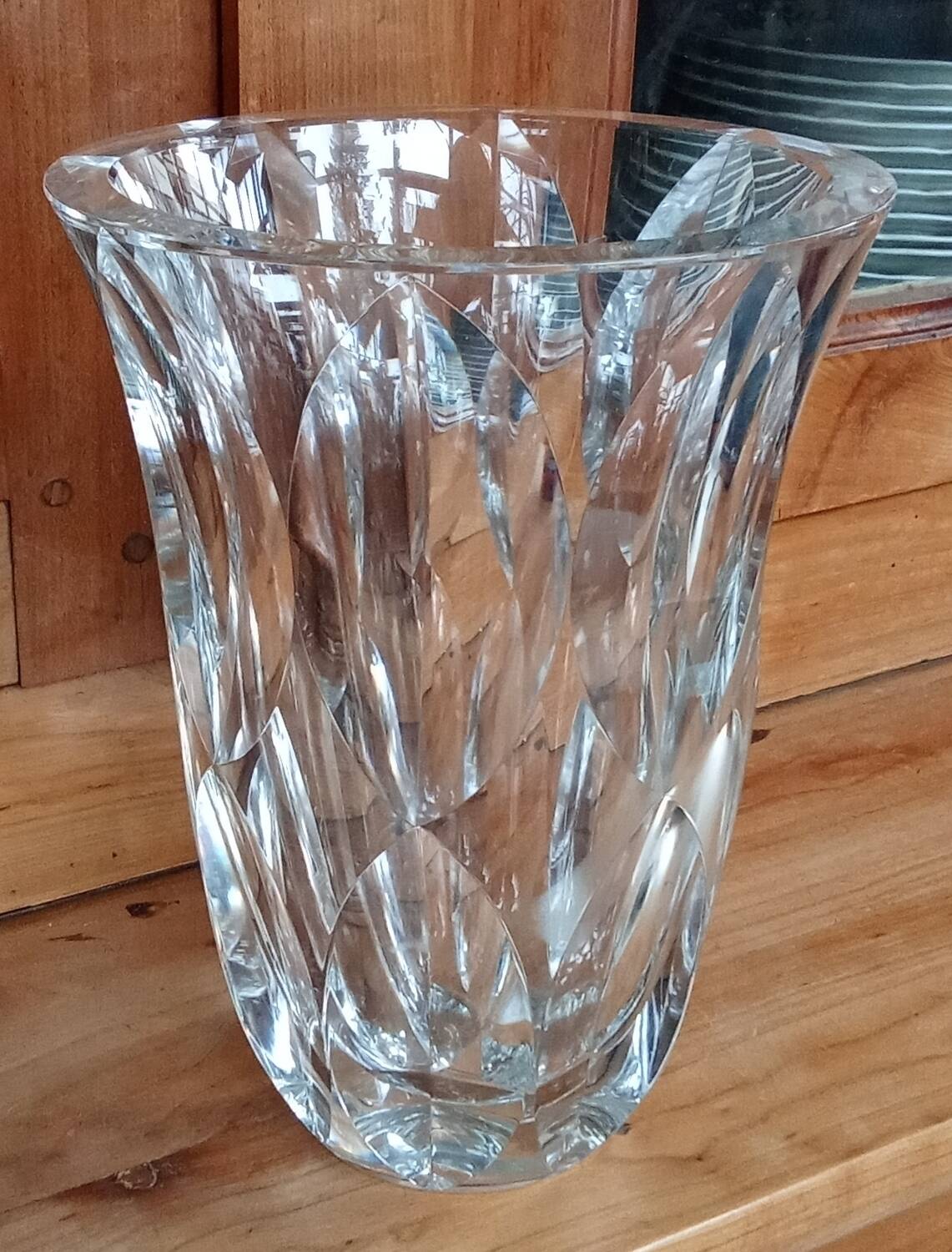 Old large Saint Louis crystal vase