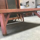 Industrial outdoor coffee table made of iron and wood