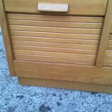 Gold oak double curtain binder