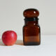 Vintage brown apothecary jar for kitchen food storage