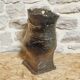 Vase made from a slab of scarified stoneware