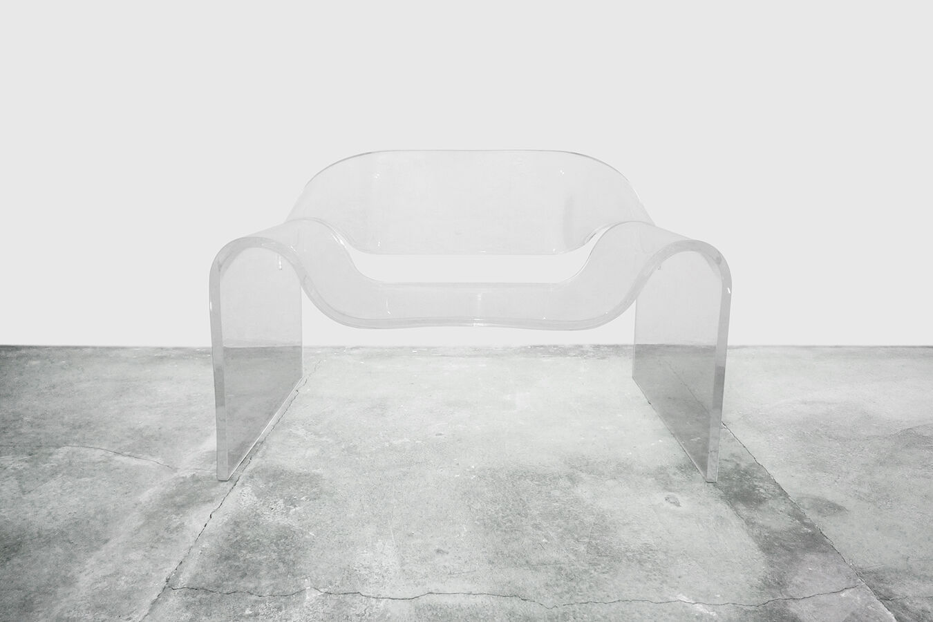 Sculptural acrylic armchair, 80