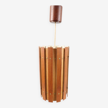 Mid-century ceiling lamp/ceiling light, teak, Denmark, 1970s