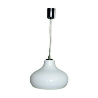 Large vintage opaline chandelier ~ 1970s