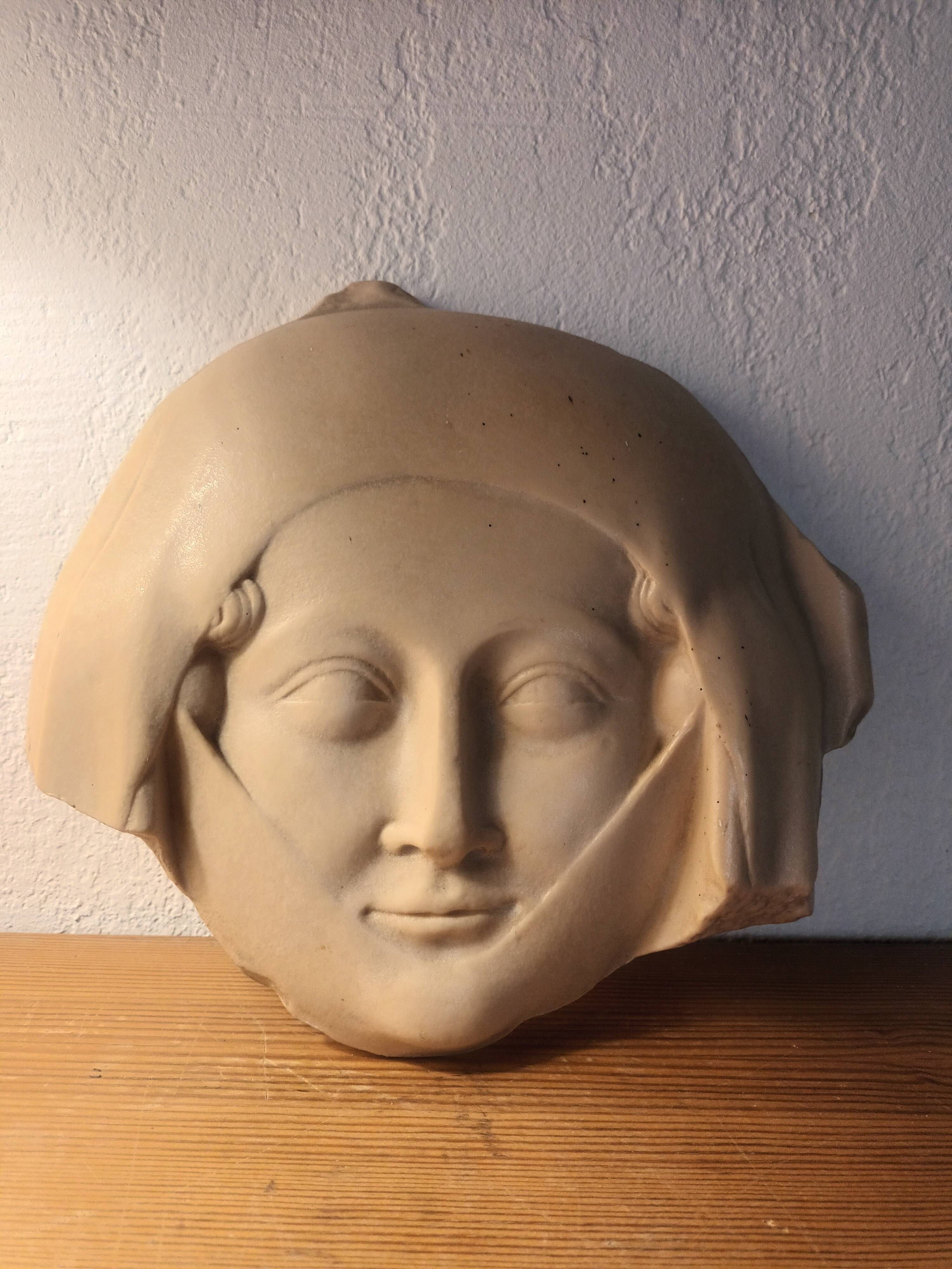 Funeral mask XIV - Official casting Louvre (1979) - Luminous patina
