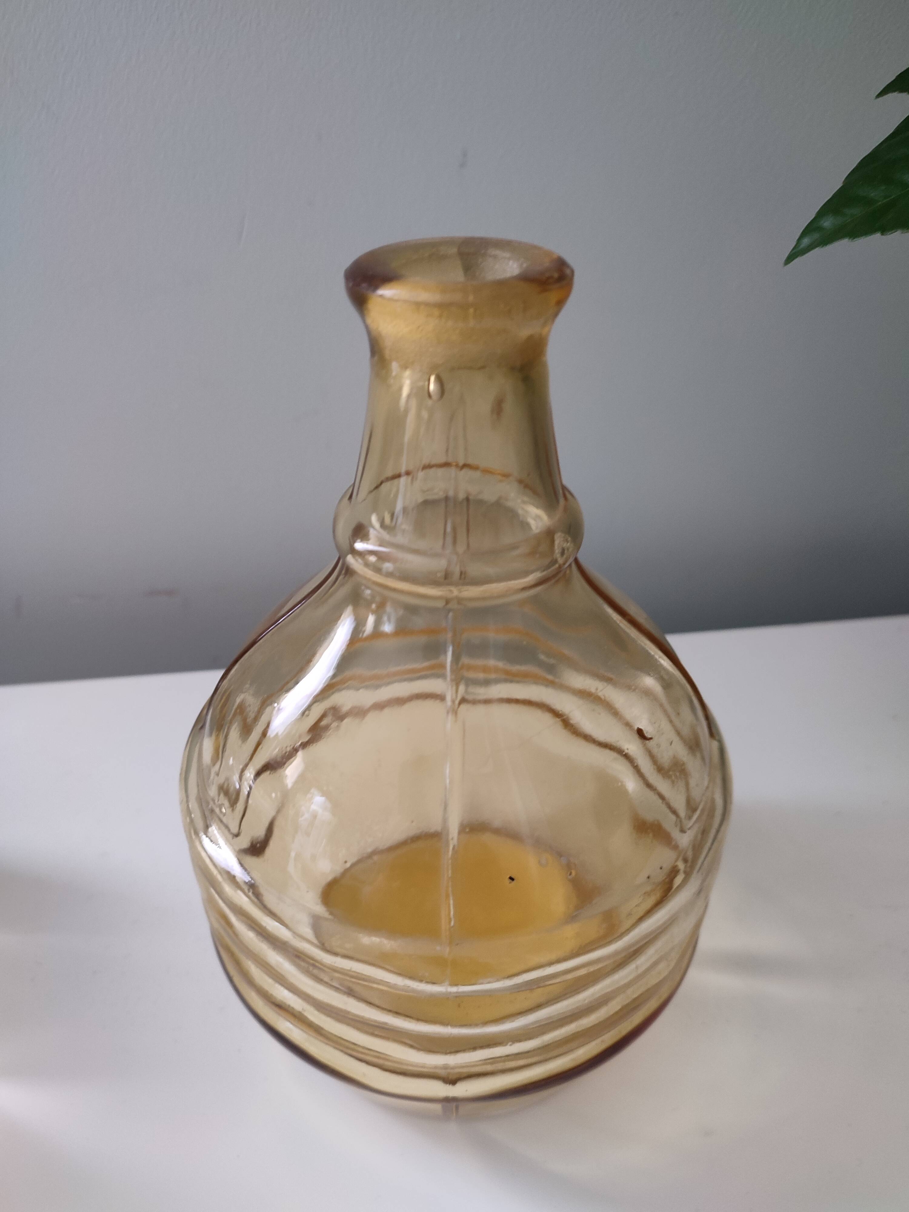 Yellow glass vase from the 60s