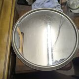 Art Deco aluminum and mirror serving tray