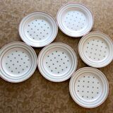 6 assiettes à dessert Lunéville modèle " Yveline"