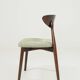 Modern set of 4 dining chairs, sage fabric