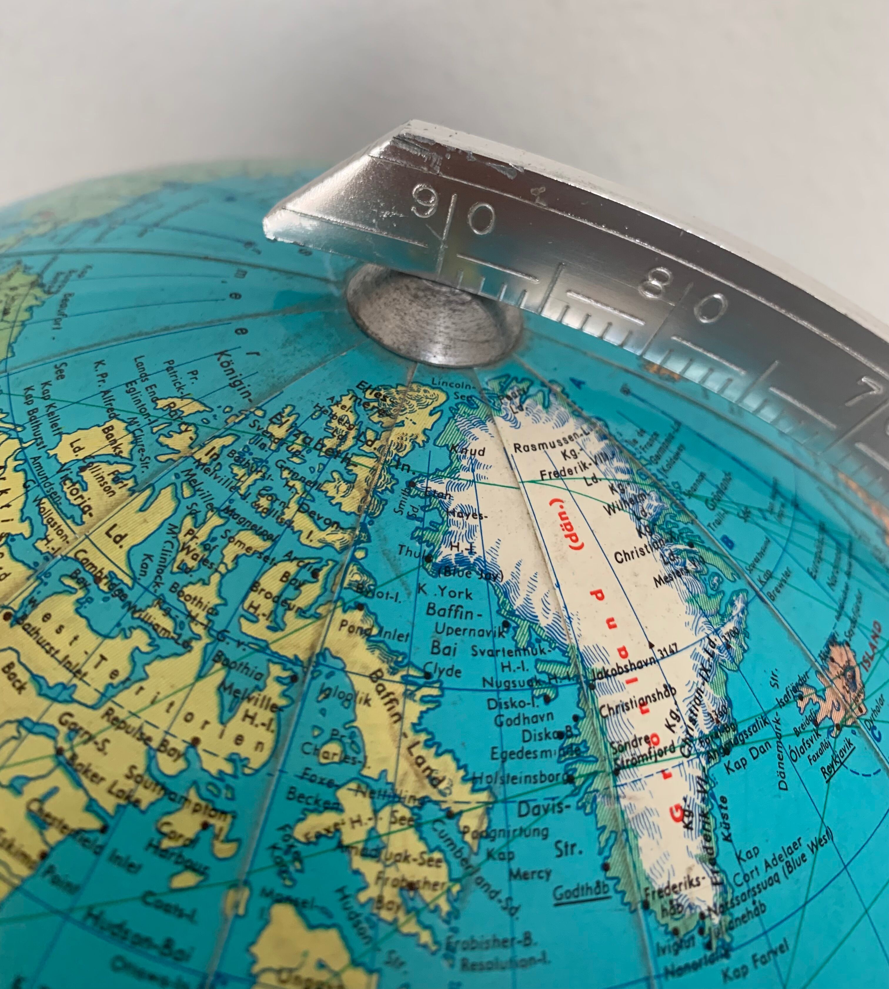 Vintage terrestrial globe 1960 Glass JRO Verlag - 36 cm
